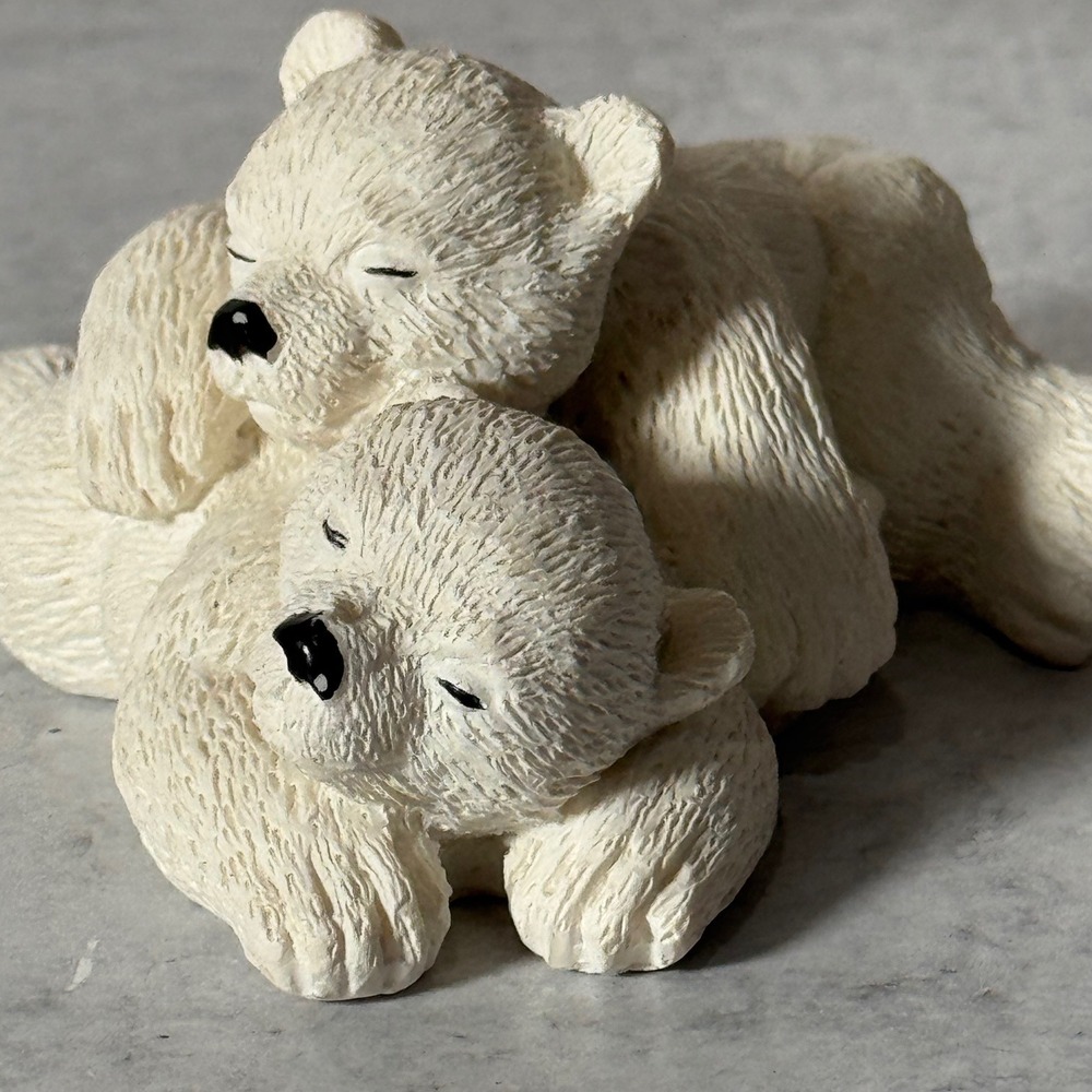 Alaska Polar Pals Jack Jill Polar Bear Resin Figurine Sculpture Twin Cubs Bears - Picture 13 of 15